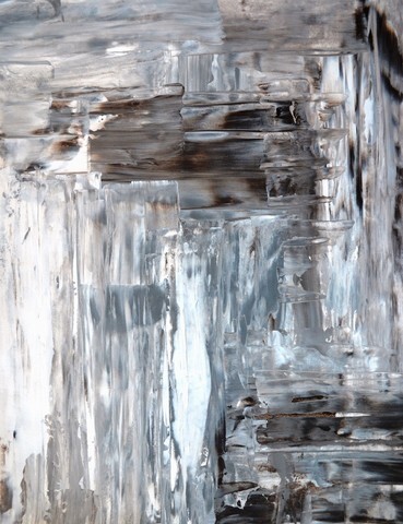 Brown and Grey Abstract Art Painting